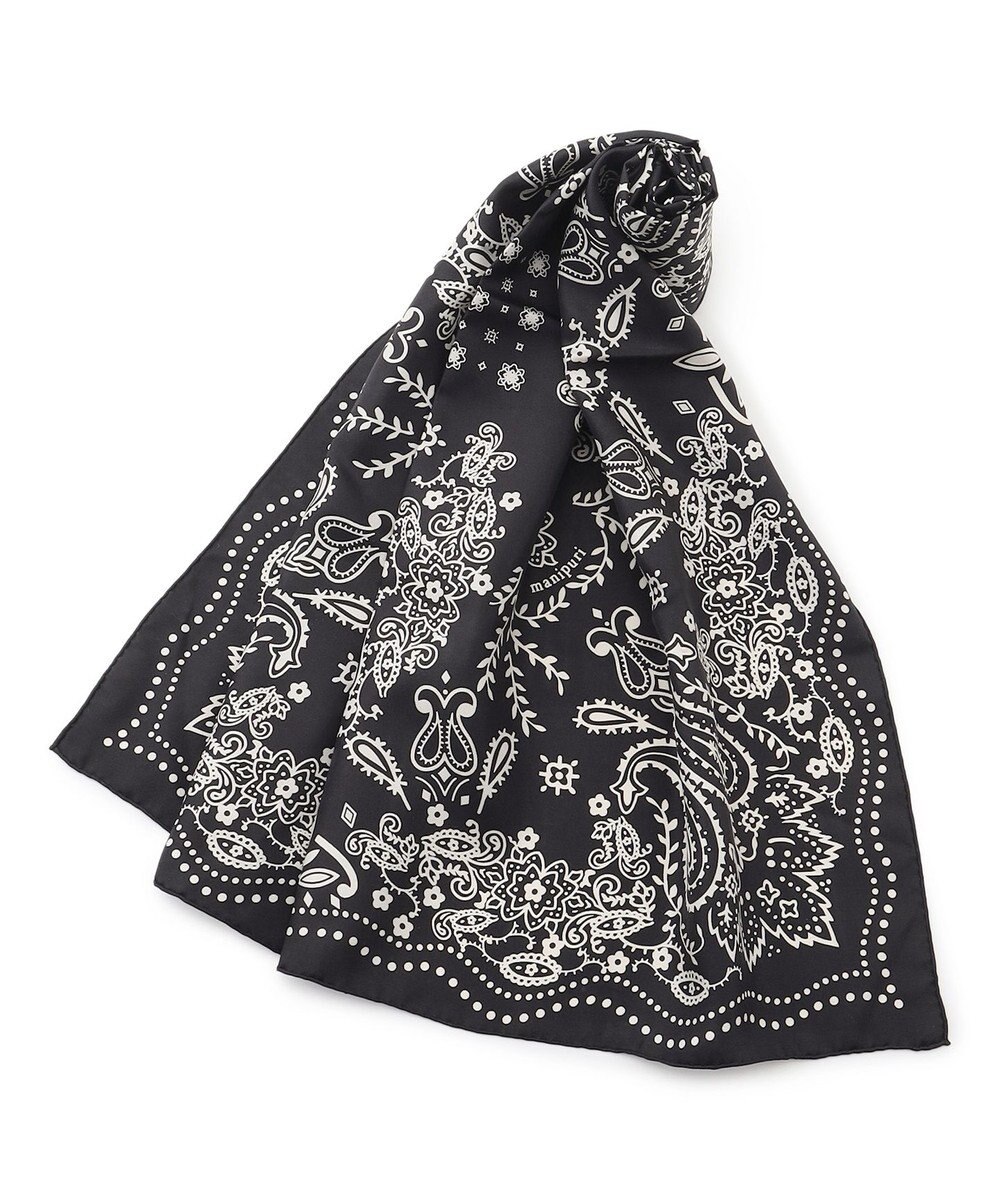 23区 manipuri カレイドバンダナ シルク スカーフ 