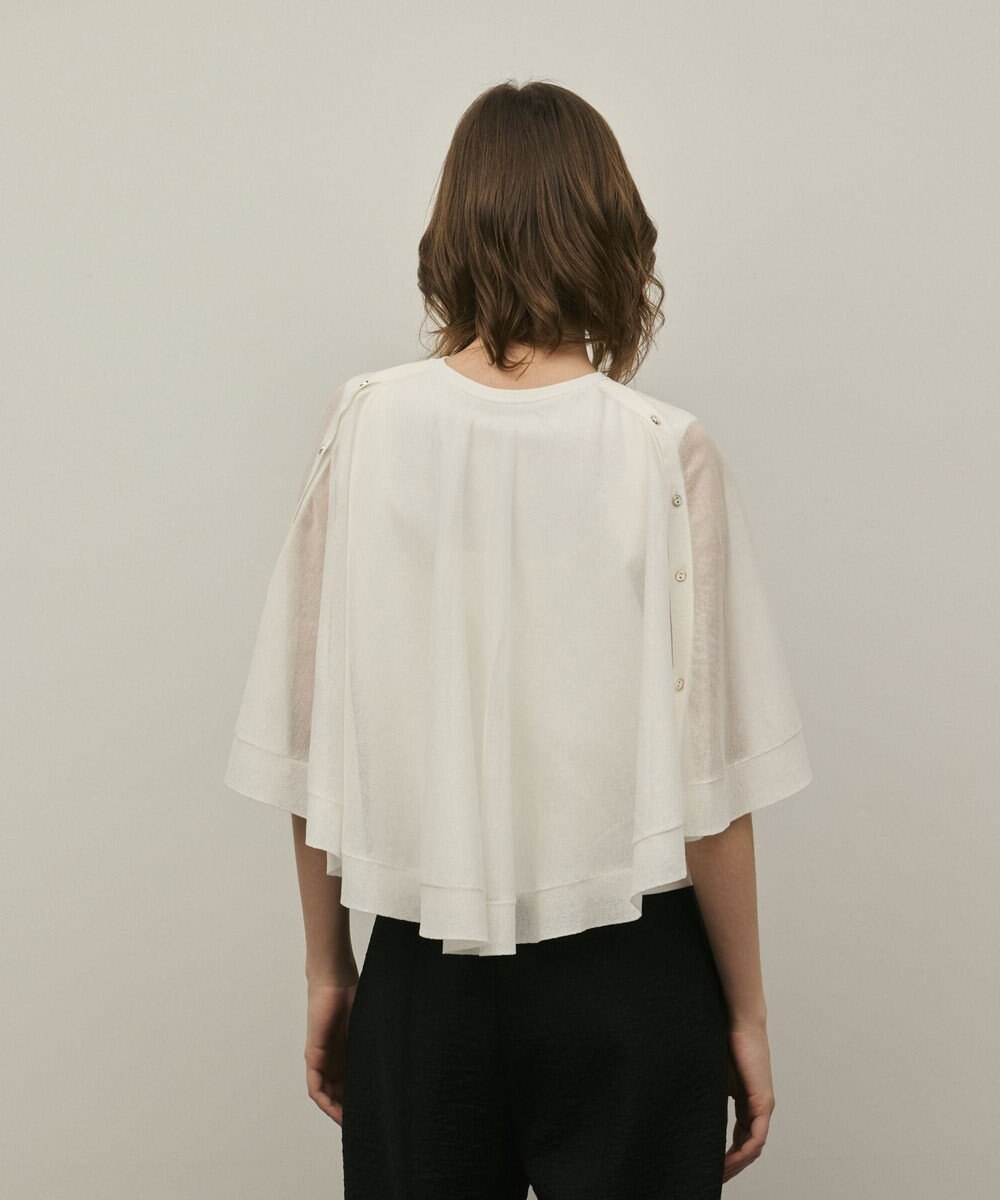 GRACE CONTINENTAL シアーケープニットカーディガン 