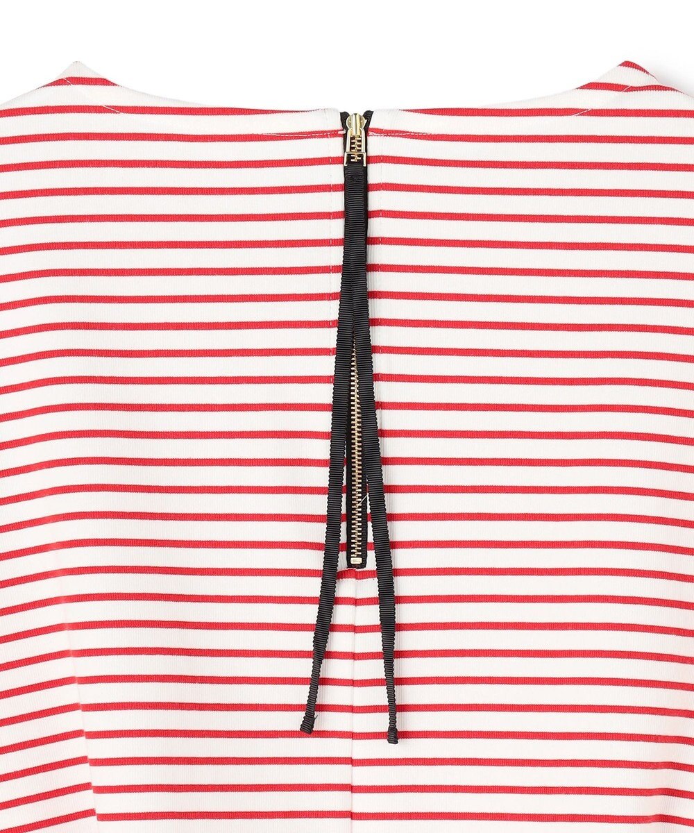 UNFILO ドライタッチリブ バックZIP ボーダートップス 