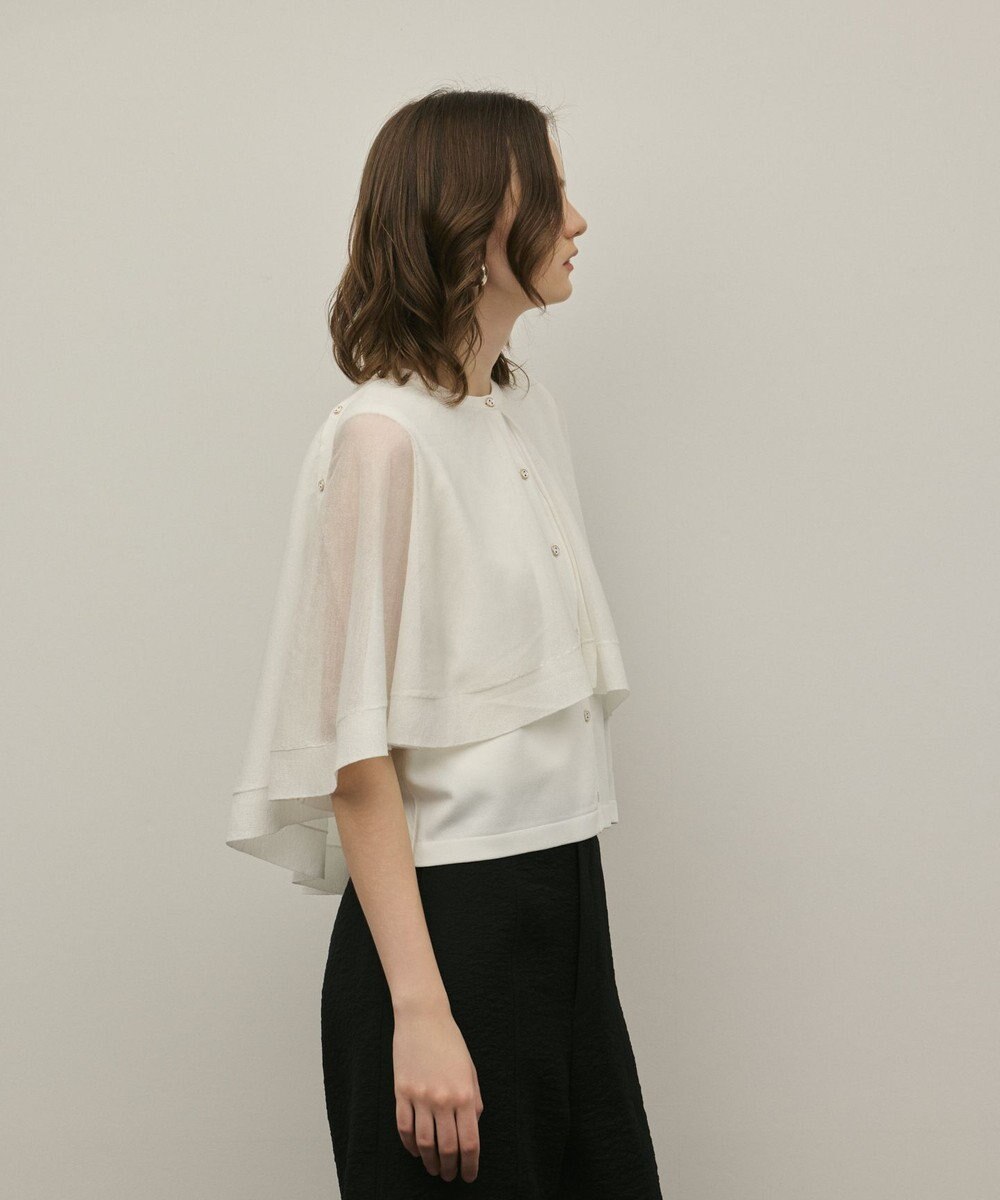 GRACE CONTINENTAL シアーケープニットカーディガン 