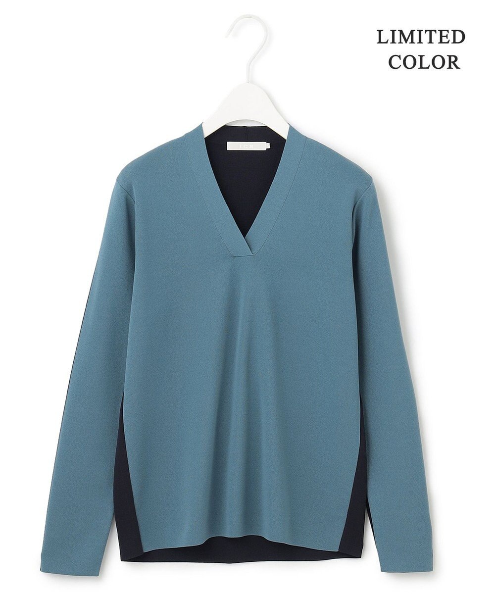 ICB 【洗える】 シンセティックフルニードル Vネックプルオーバー 