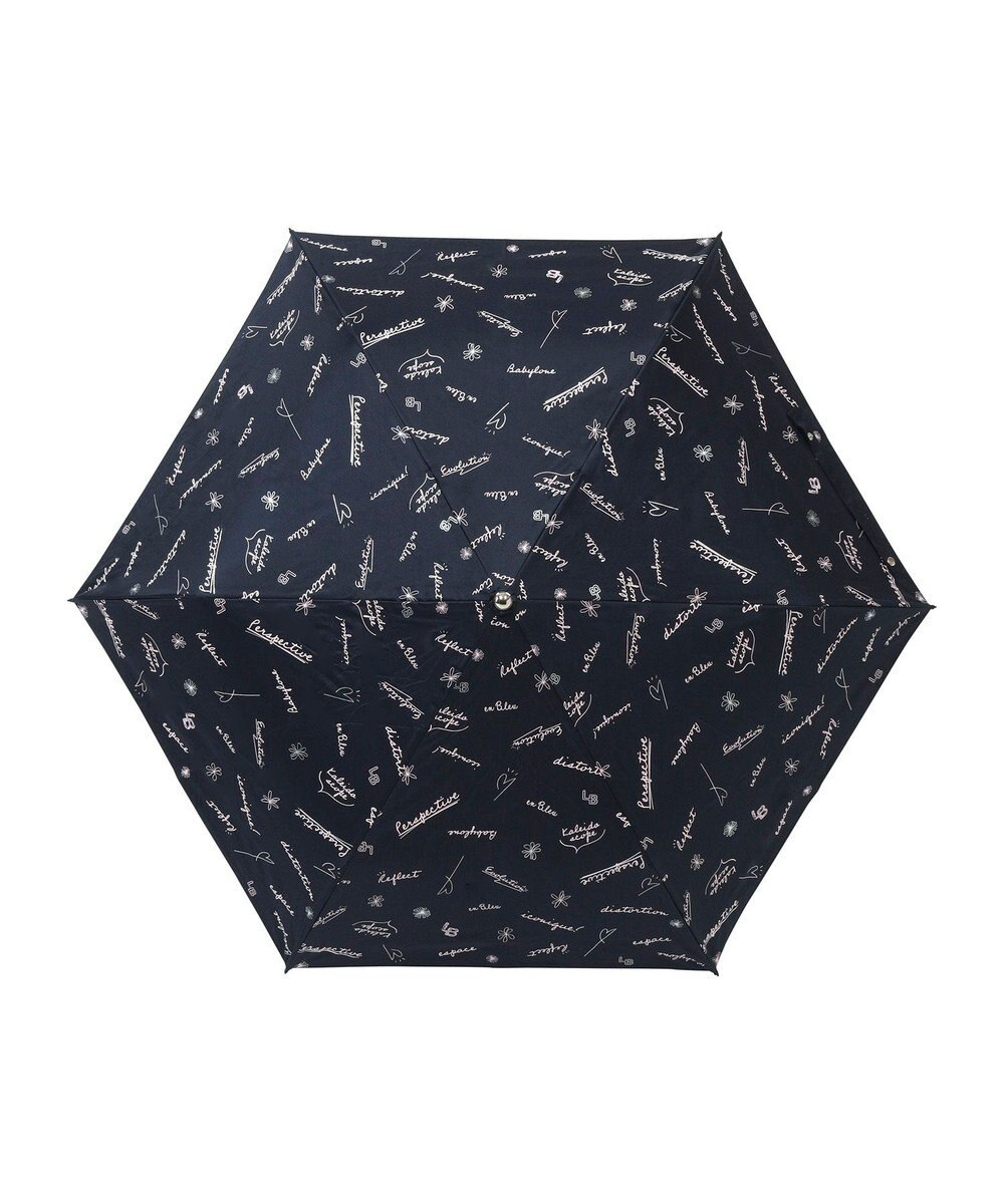 MOONBAT 【一級遮光/晴雨兼用】LANVIN en Bleu (ランバン オン ブルー) 折りたたみ日傘 ラインドローイング 遮光 遮熱 UV 