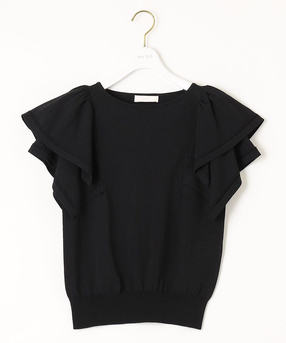 ANY SIS 【接触冷感】レイヤードスリーブ ニット 