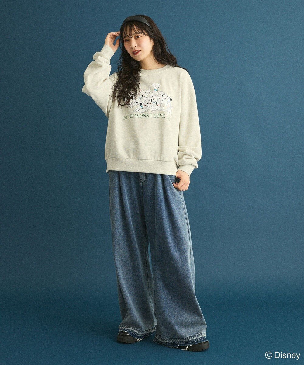 Green Parks １０１匹わんちゃん／プリント裏毛スウェット 