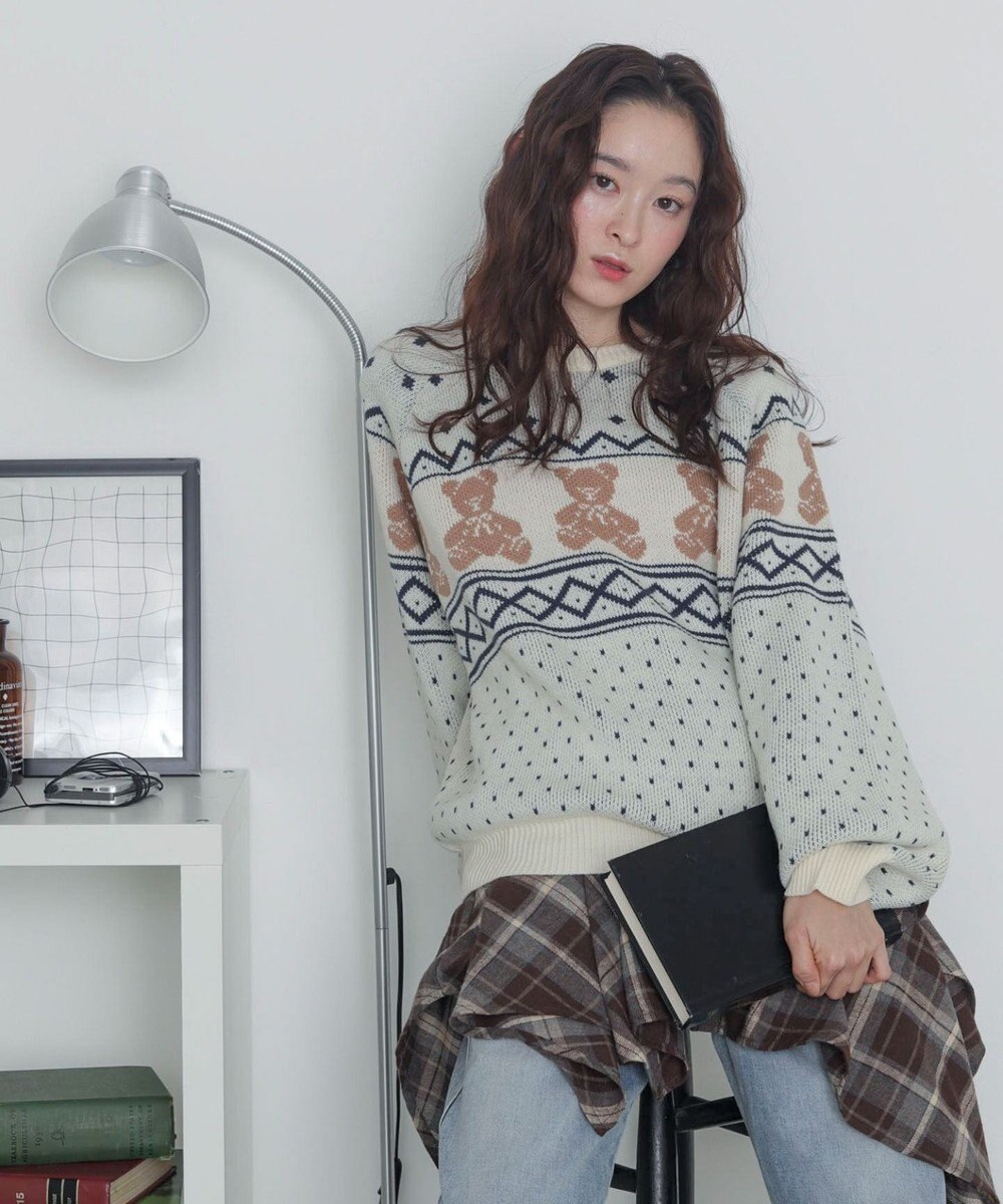 WEGO ノルディックベアニットプルーバー 