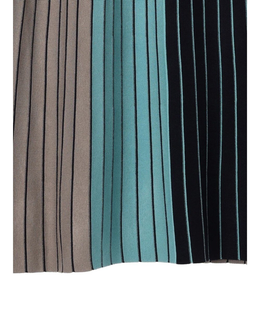 CRAFT STANDARD BOUTIQUE マルチストライプバイカラーニットスカート 