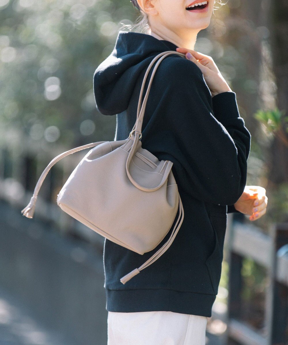 UNBILLION perche 抗菌レザー3wayドロストショルダーバッグ 