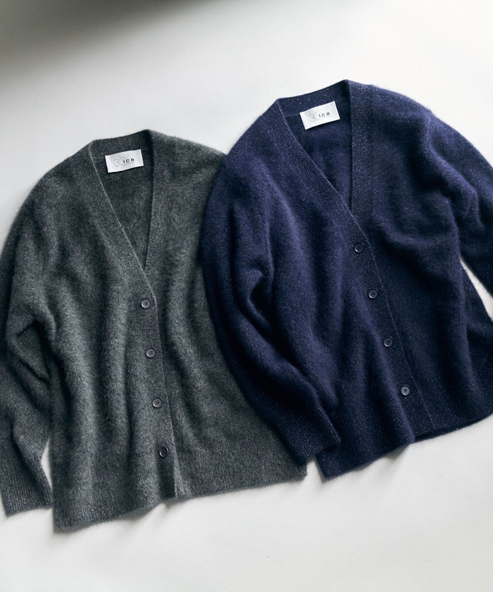 ICB L 【30th ANNIVERSARY】ルレックスフォックスアルパカ Vネックカーディガン 
