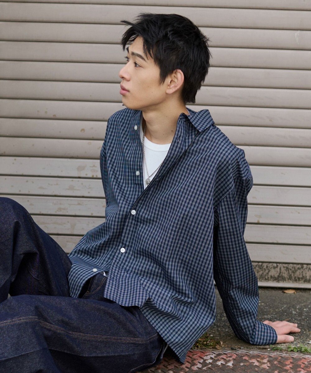 WEGO 【ユニセックス着用ITEM/MLサイズ展開】クロップドブロードシャツ 