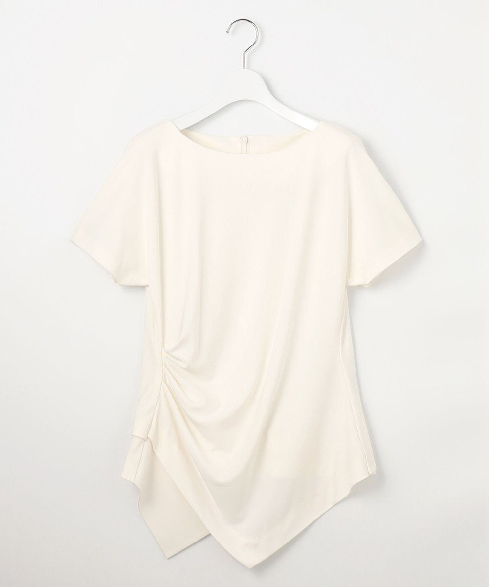 23区 L 【エステータ】トリアセストレッチクロス タック ブラウス 