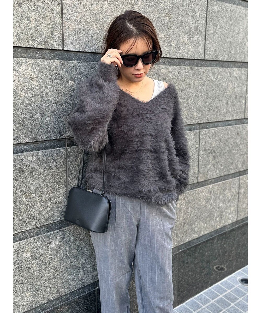 Green Parks フェザーＶネックニットプルオーバー 