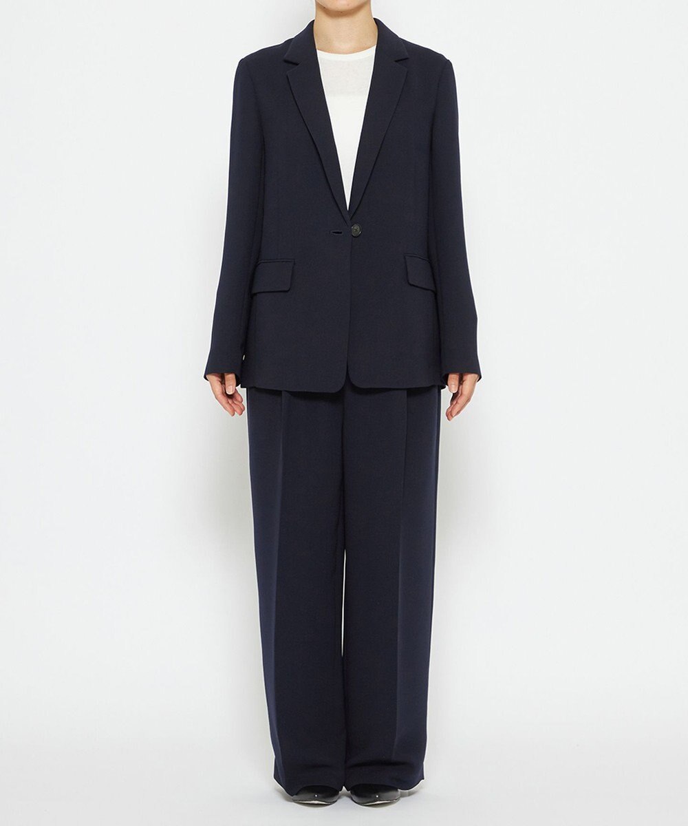 uncrave 【防しわ・洗濯機洗い可】ウォッシャブル ダブルクロス ワイドパンツ（uncrave STANDARD） 