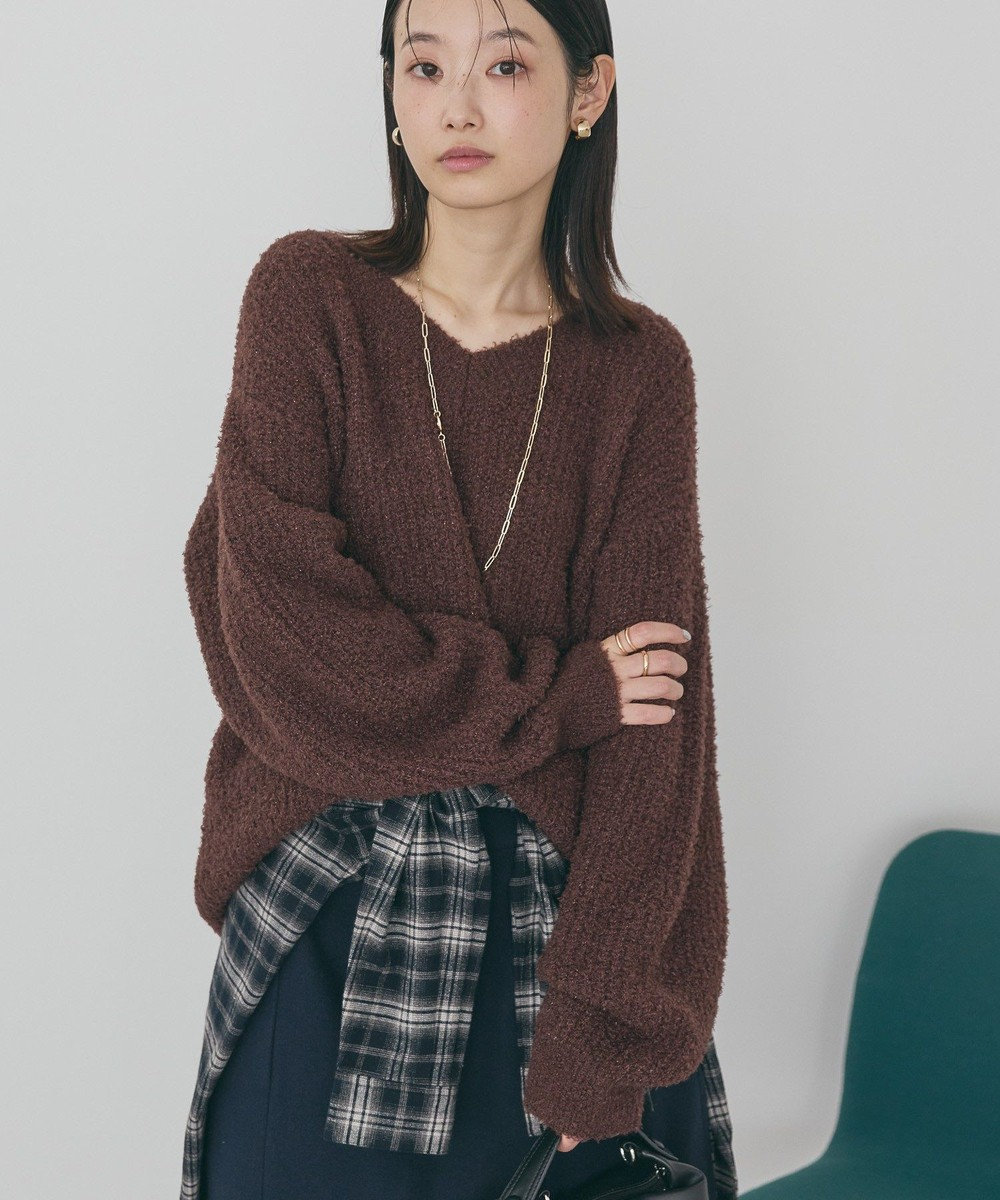 AMERICAN HOLIC ミニシャギーラメニットプルオーバー 