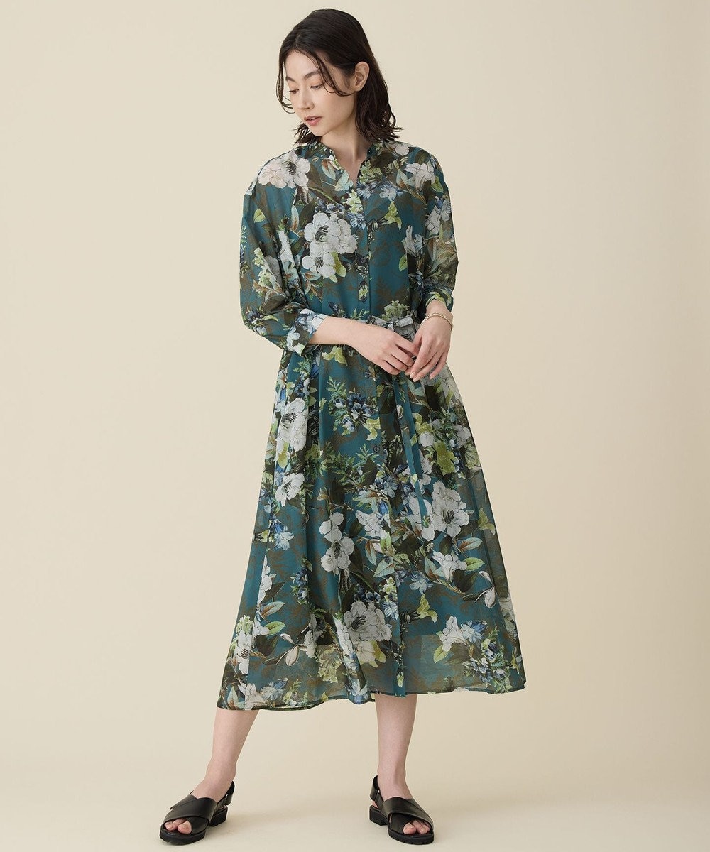自由区 S ボタニカルプリント ワンピース 
