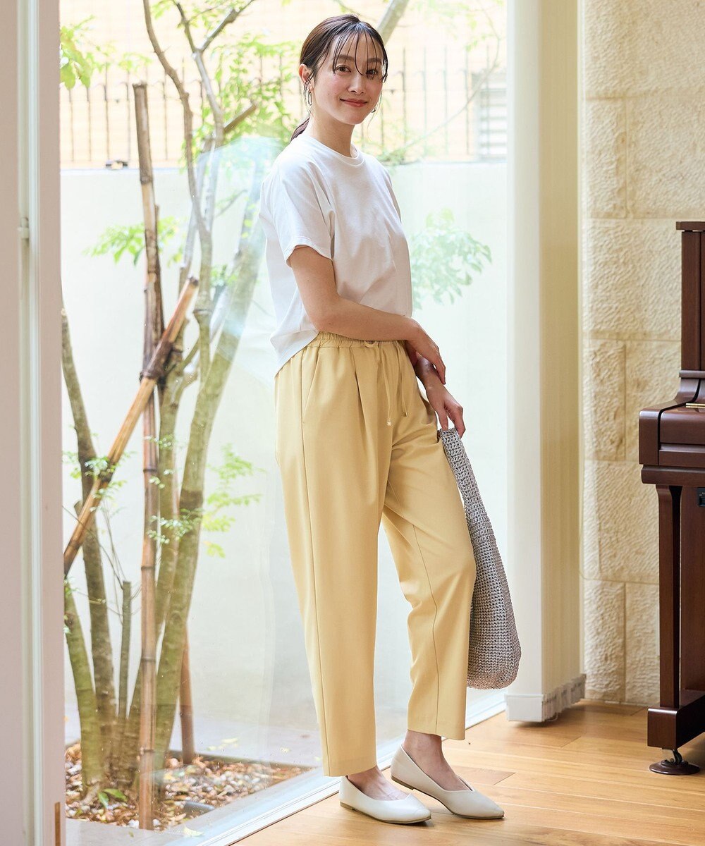 ANY 【ウエストゴム】イージーケアライトストレッチテーパードパンツ 