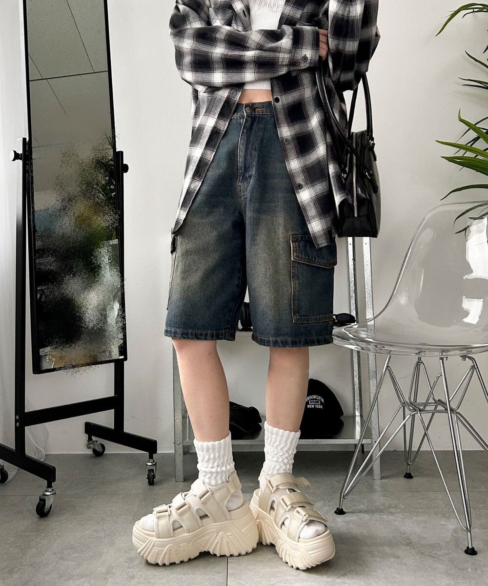 WEGO 厚底ベルトスポーツサンダル 