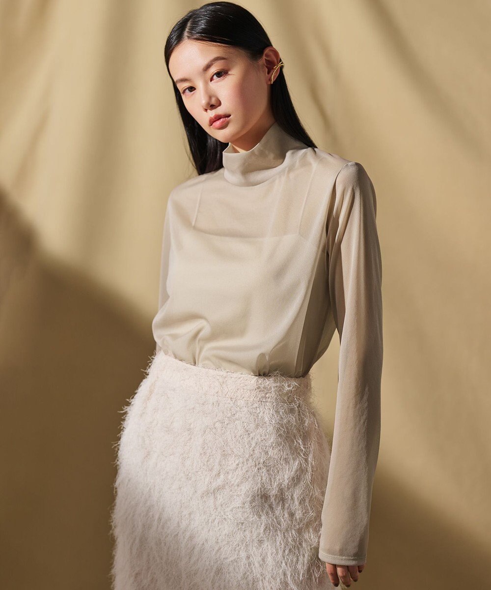 uncrave トリコットシフォン ハイネック カットソー（uncrave STANDARD） 