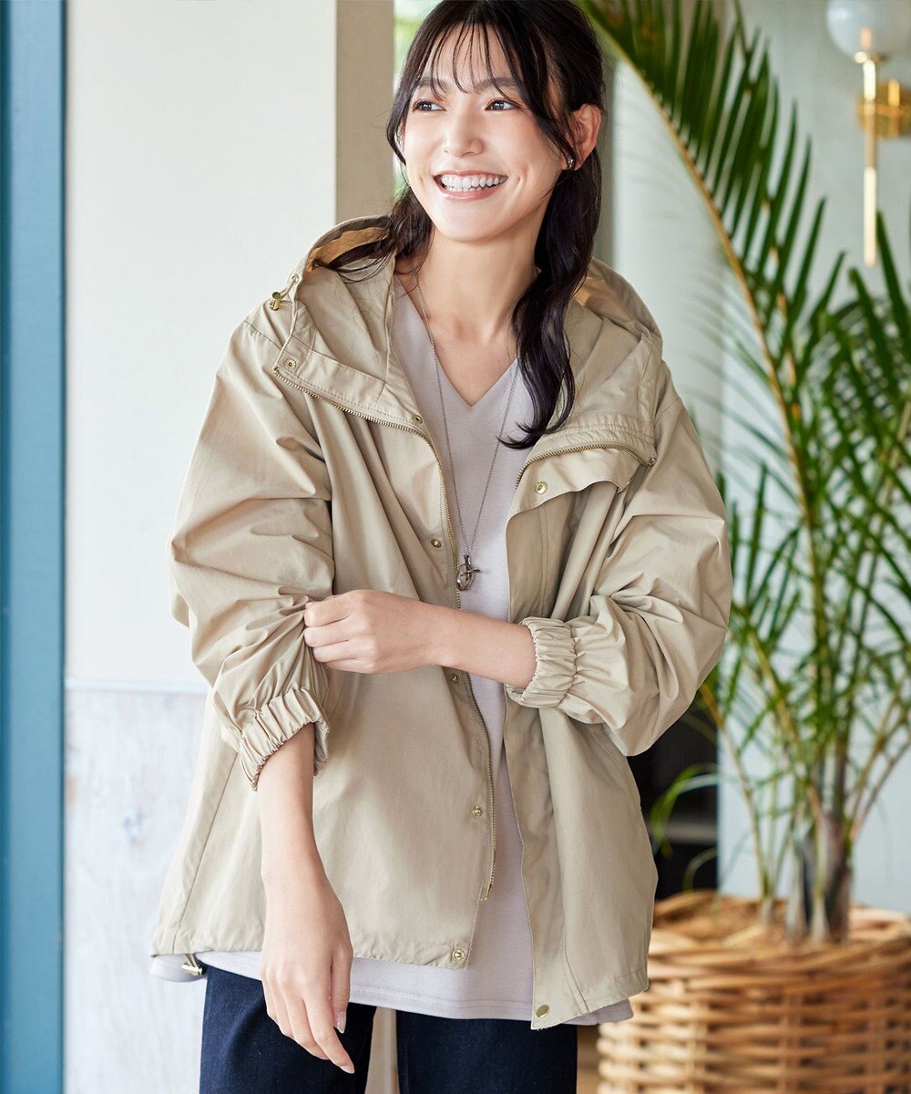 Tiaclasse 【新色追加・洗える】撥水ドロストマウンテンパーカー 