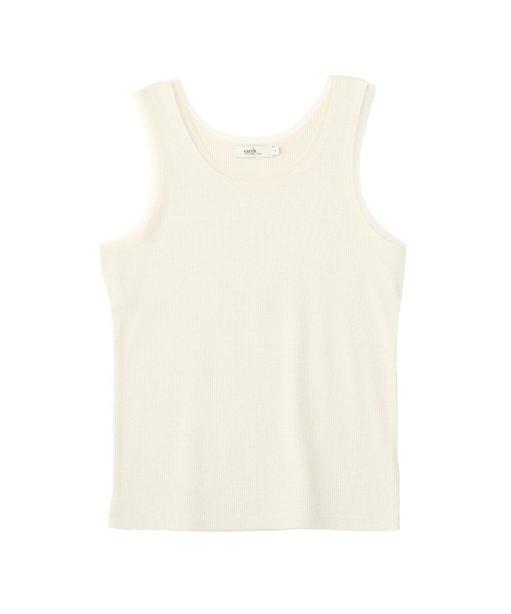earth music&ecology エッジチュールラメテレコタンクトップ 