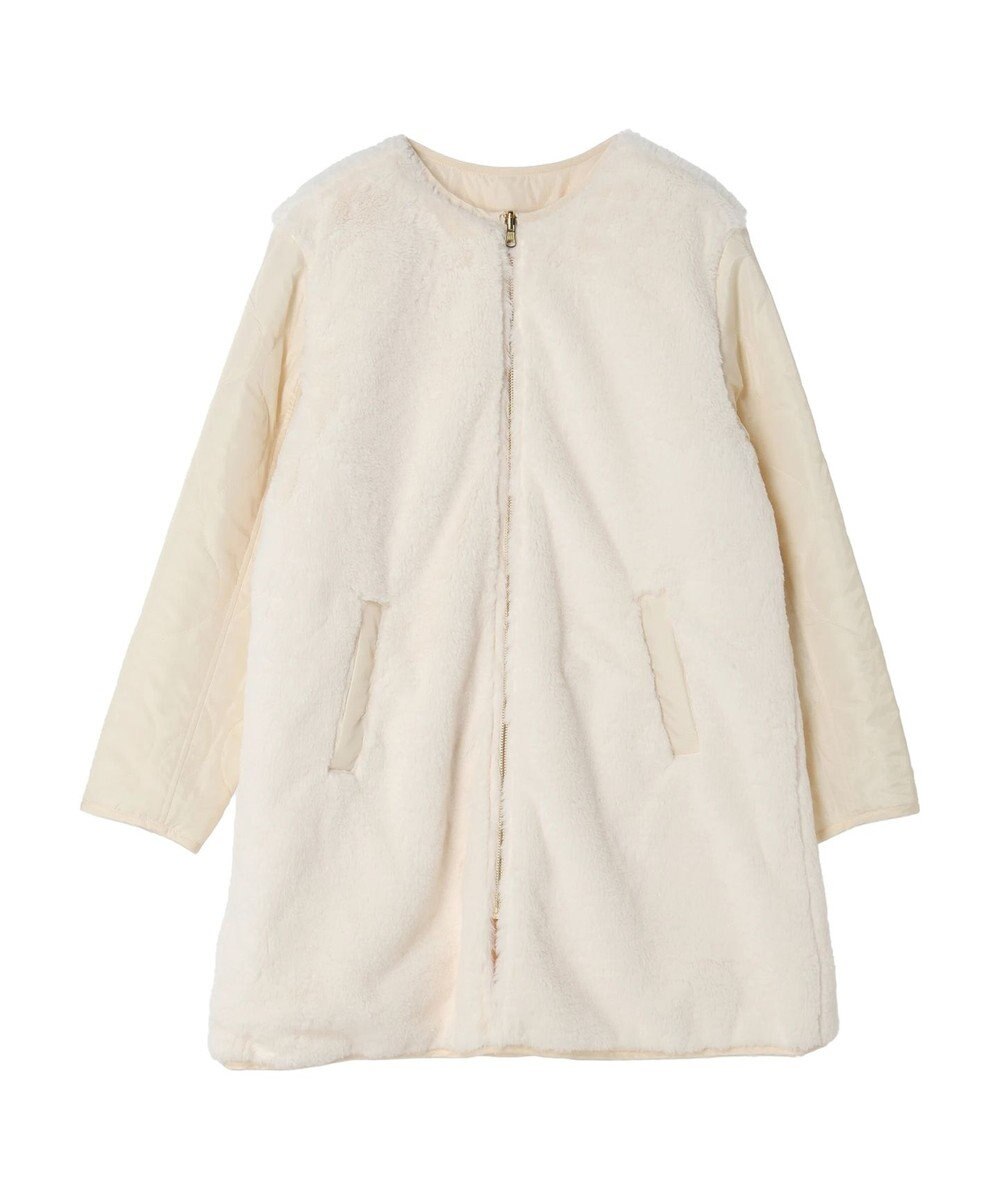 earth music&ecology ファー＆キルティングリバーシブルコート 