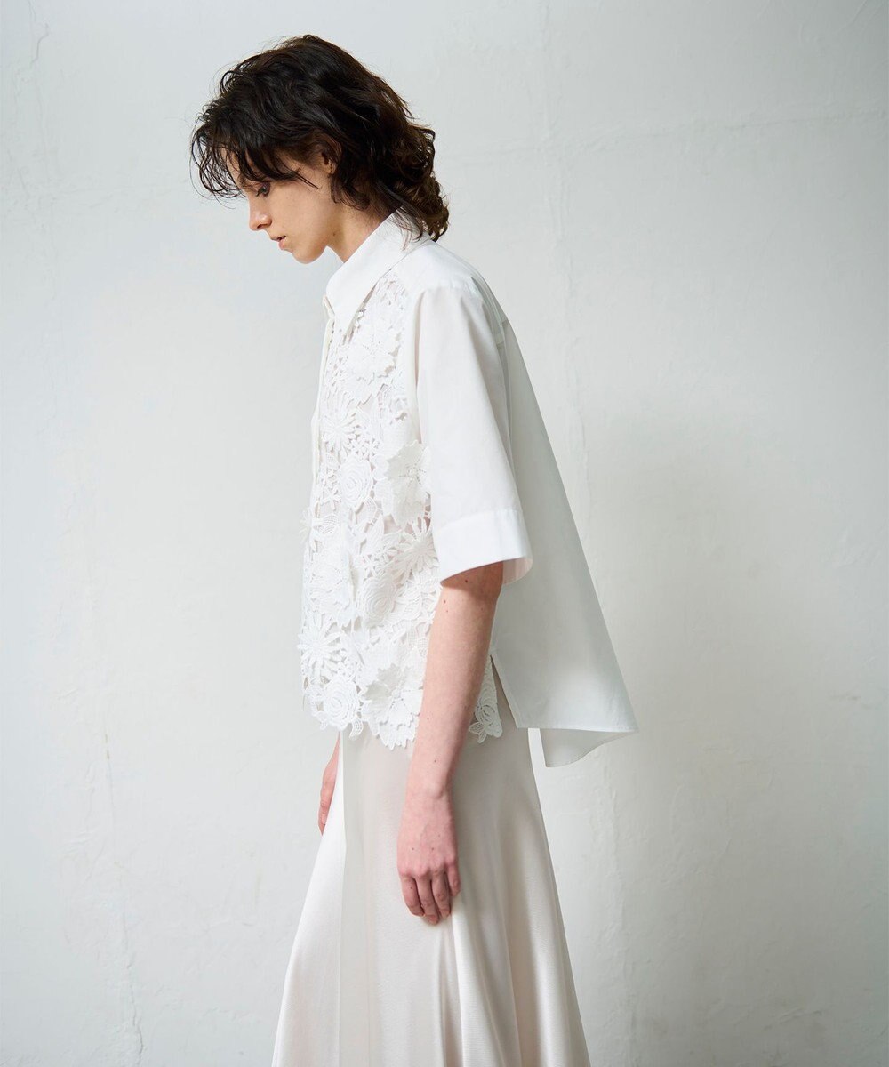 GRACE CONTINENTAL ケミカルフラワードレスシャツ 