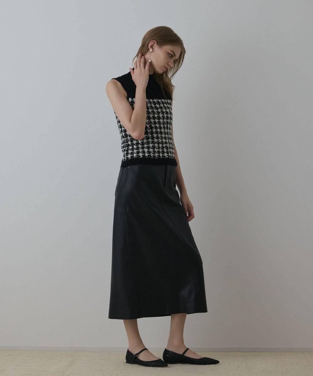 GRACE CONTINENTAL ツイードベアニットトップ 