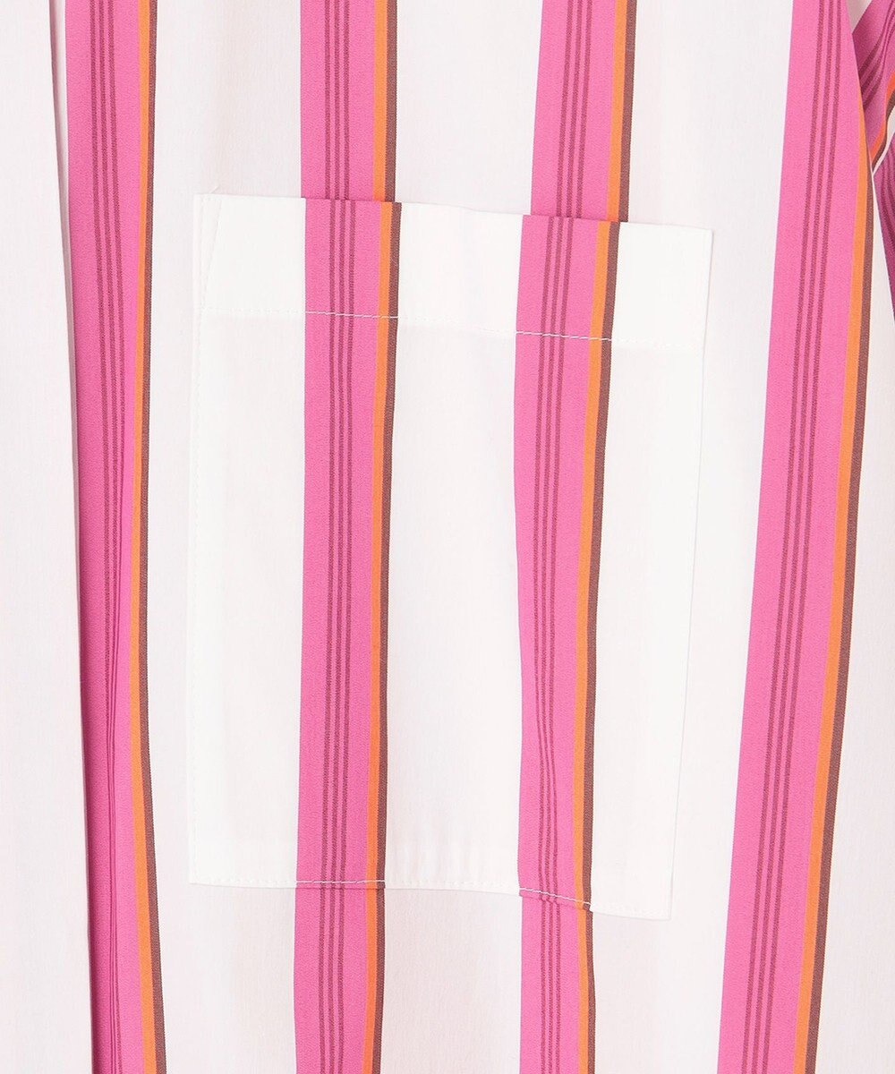 自由区 L 【洗える】SOMELOSシャーティング シャツブラウス 