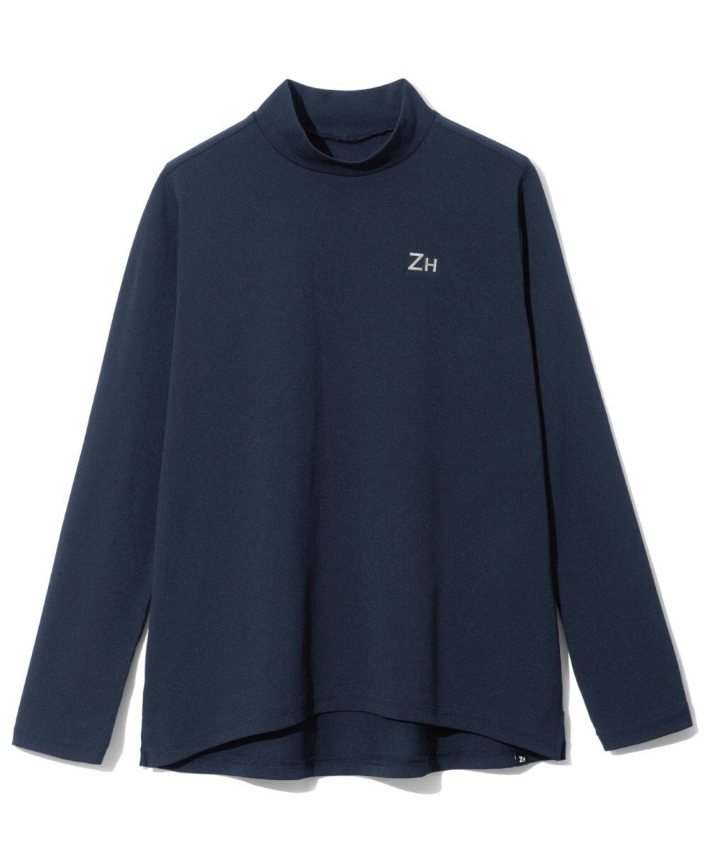 ZERO HALLIBURTON 【雑誌掲載・吸汗速乾・UVケア】 鹿の子 モックネックロングシャツ ZHG-W4A 1b 82872 ゴルフウェア 