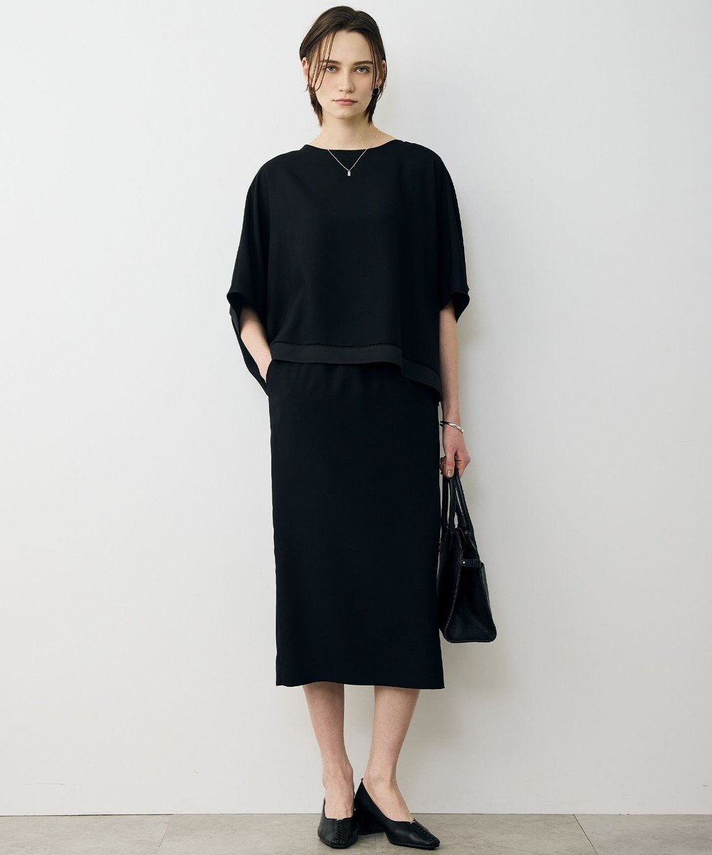 ICB L 【先行予約・WEB限定カラーあり】 FluidBackSatin クロップドブラウス 