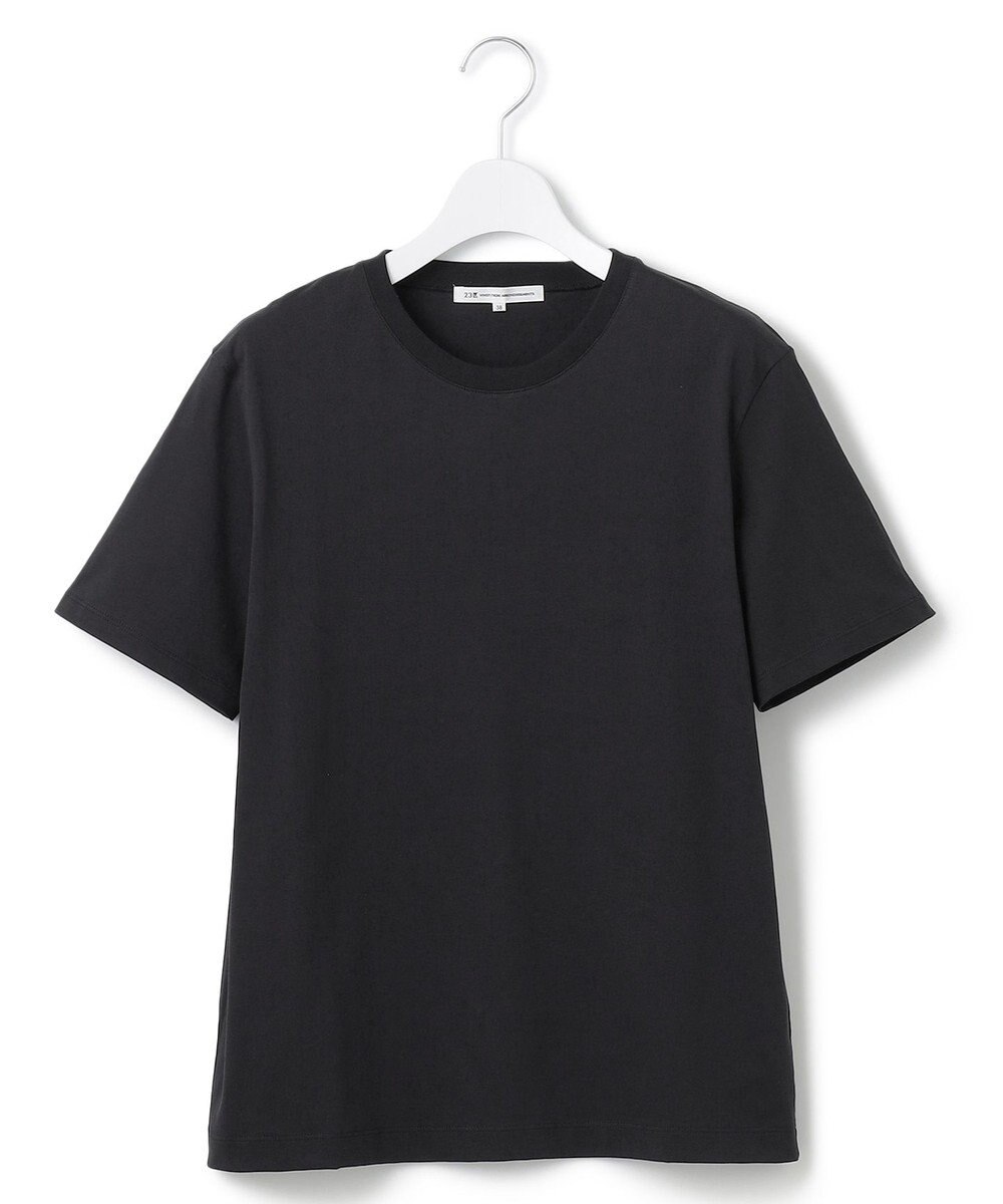23区 L 【洗える】コンパクトヤーン スムース Tシャツ 