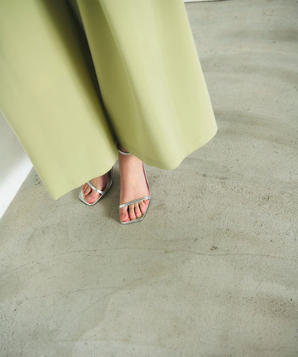 GRACE CONTINENTAL ツータックベルトワイドパンツ 