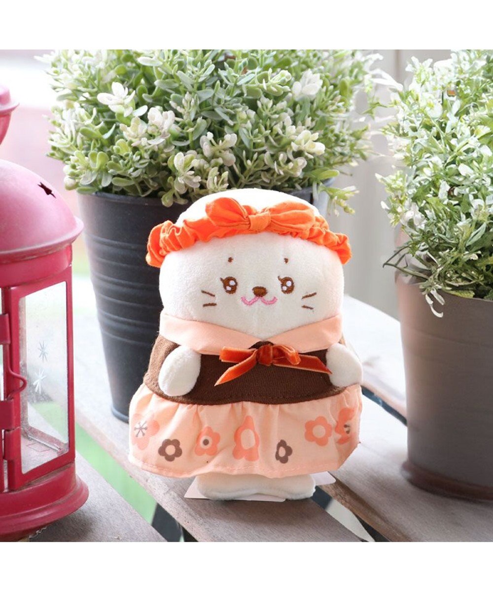 Mother garden しろたん ついてきちゃうしろたん マスコット 着せ替え服 《レトロ風》 橙色 / 黄色 