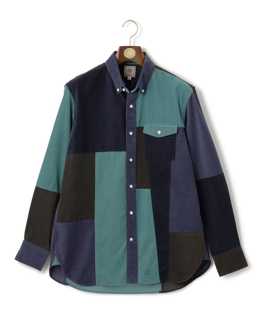 J.PRESS MEN コーデュロイパッチワークシャツ 