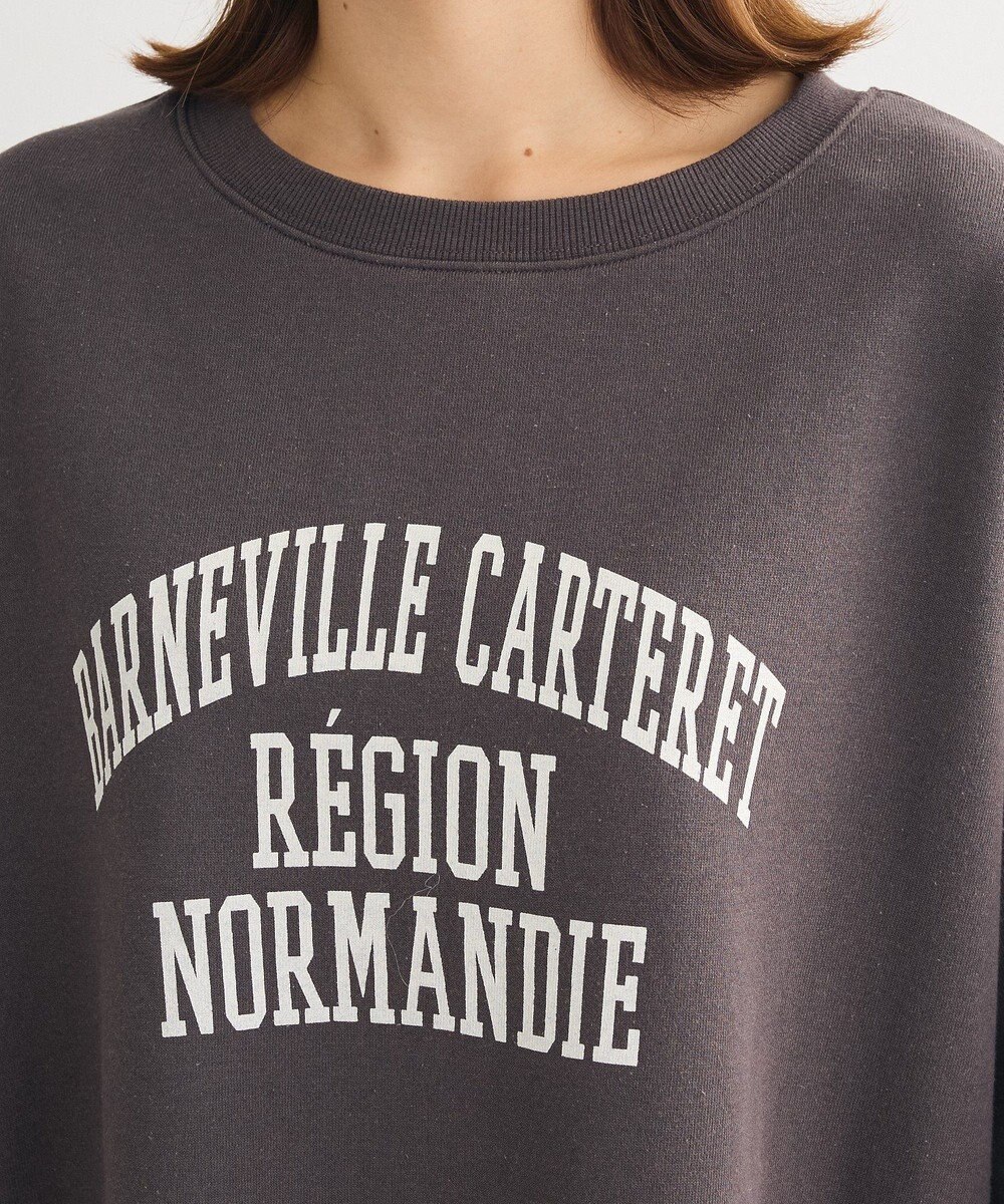 Green Parks 裏起毛配色ステッチロゴチュニック 