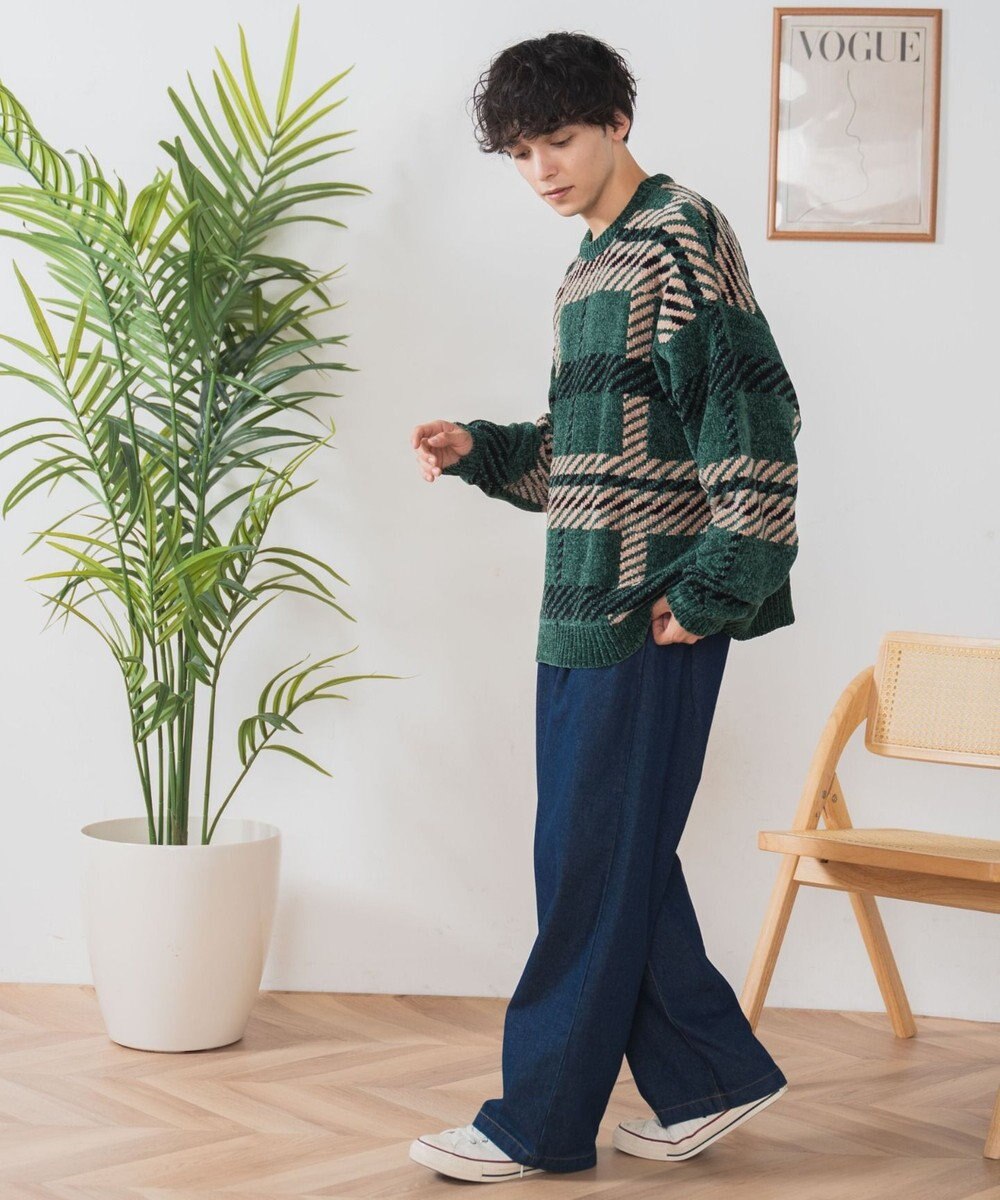 WEGO ベロアモール総柄プルオーバー 