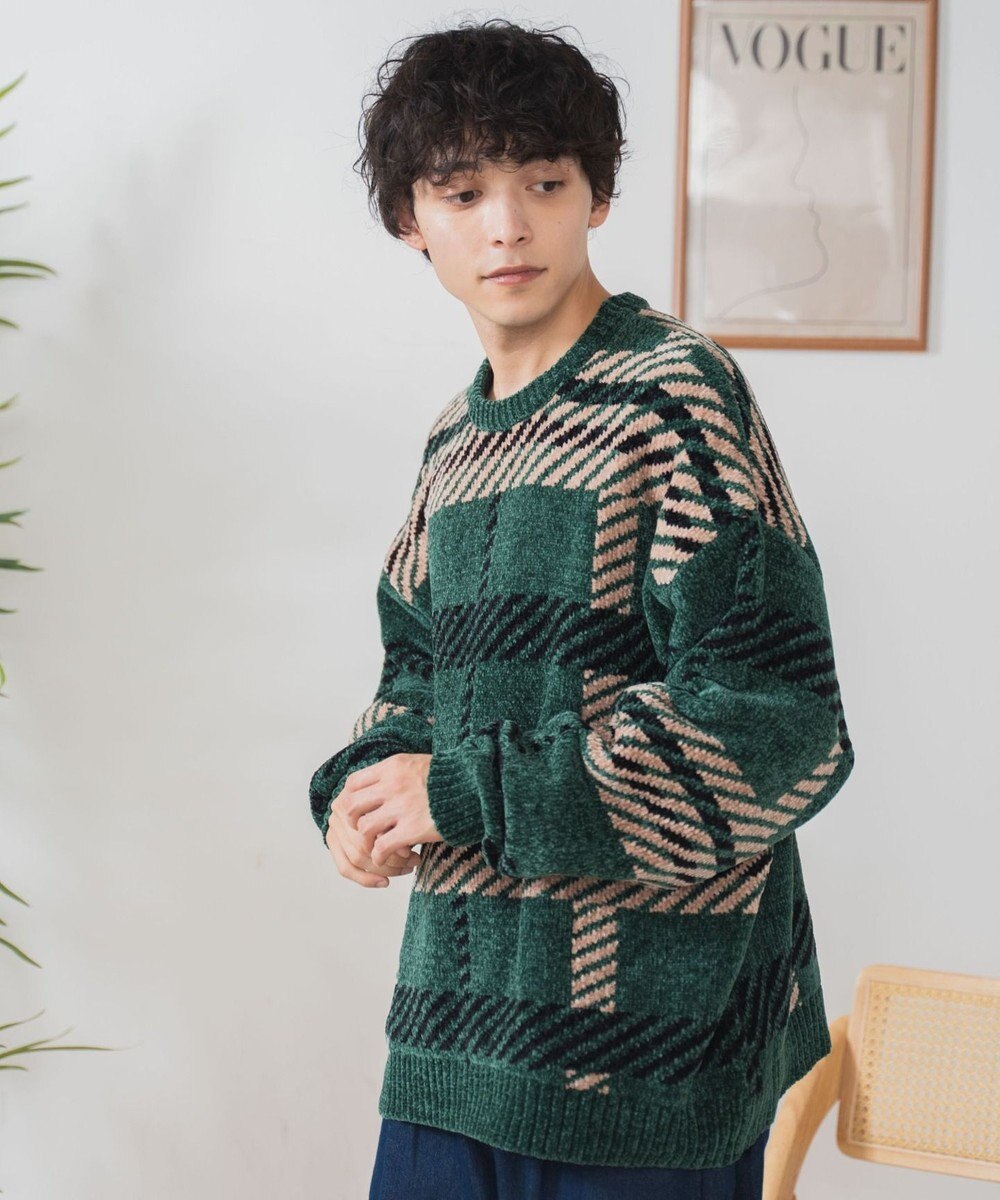 WEGO ベロアモール総柄プルオーバー 