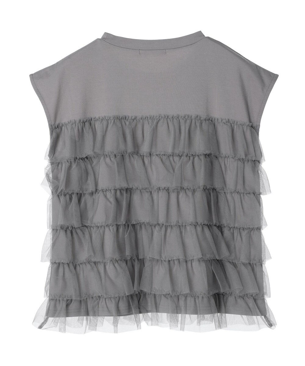 Green Parks フレンチスリーブチュールティアードプルオーバー 