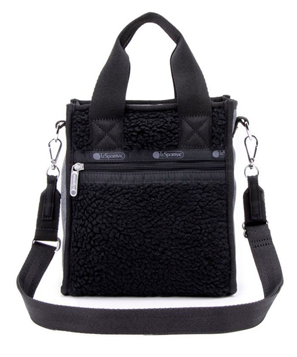 LeSportsac DENIM MINI N/S TOTE/ブラックデニム/ブラックシェルパ 