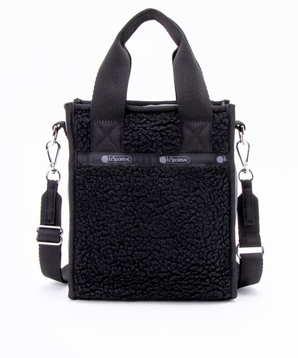 LeSportsac DENIM MINI N/S TOTE/ブラックデニム/ブラックシェルパ 