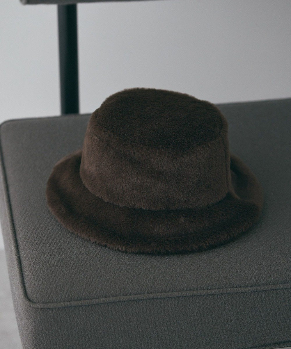 AMERICAN HOLIC フェイクファーバケットハット 