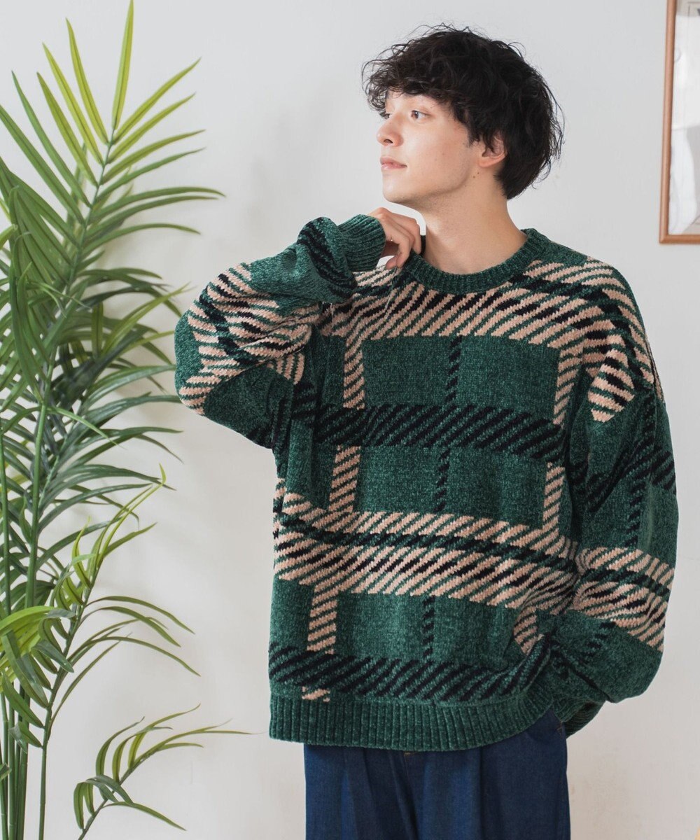 WEGO ベロアモール総柄プルオーバー 