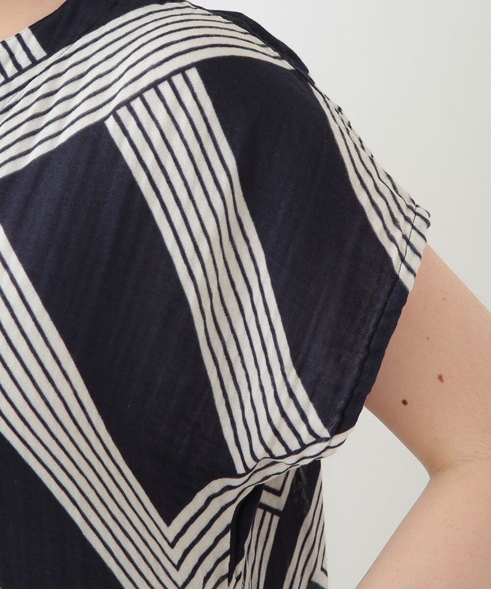 UCHINO クレープガーゼ ジオメトリックワンピース 