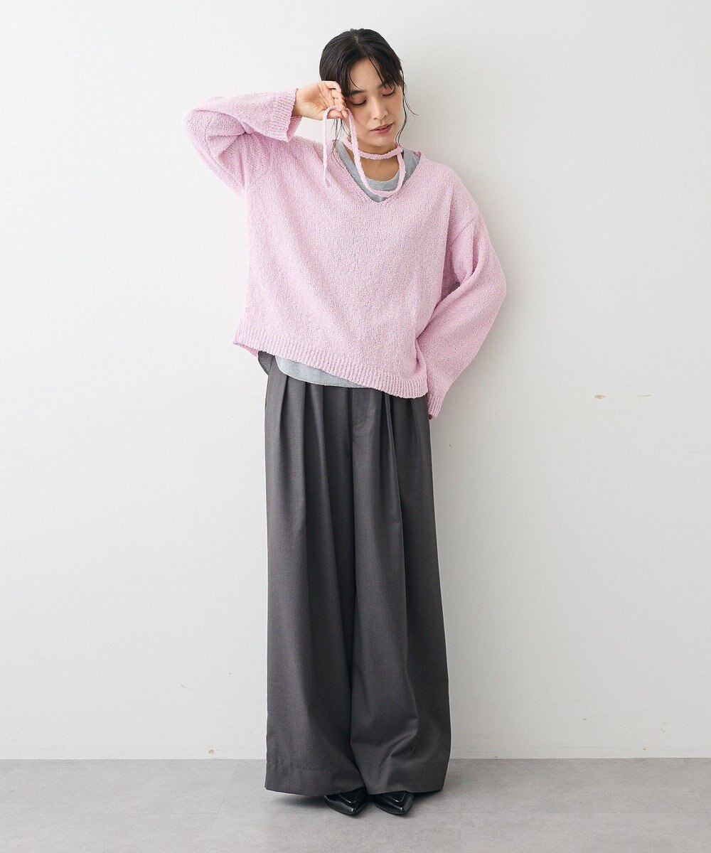 CRAFT STANDARD BOUTIQUE ファンシーヤーンVネックプルオーバー 