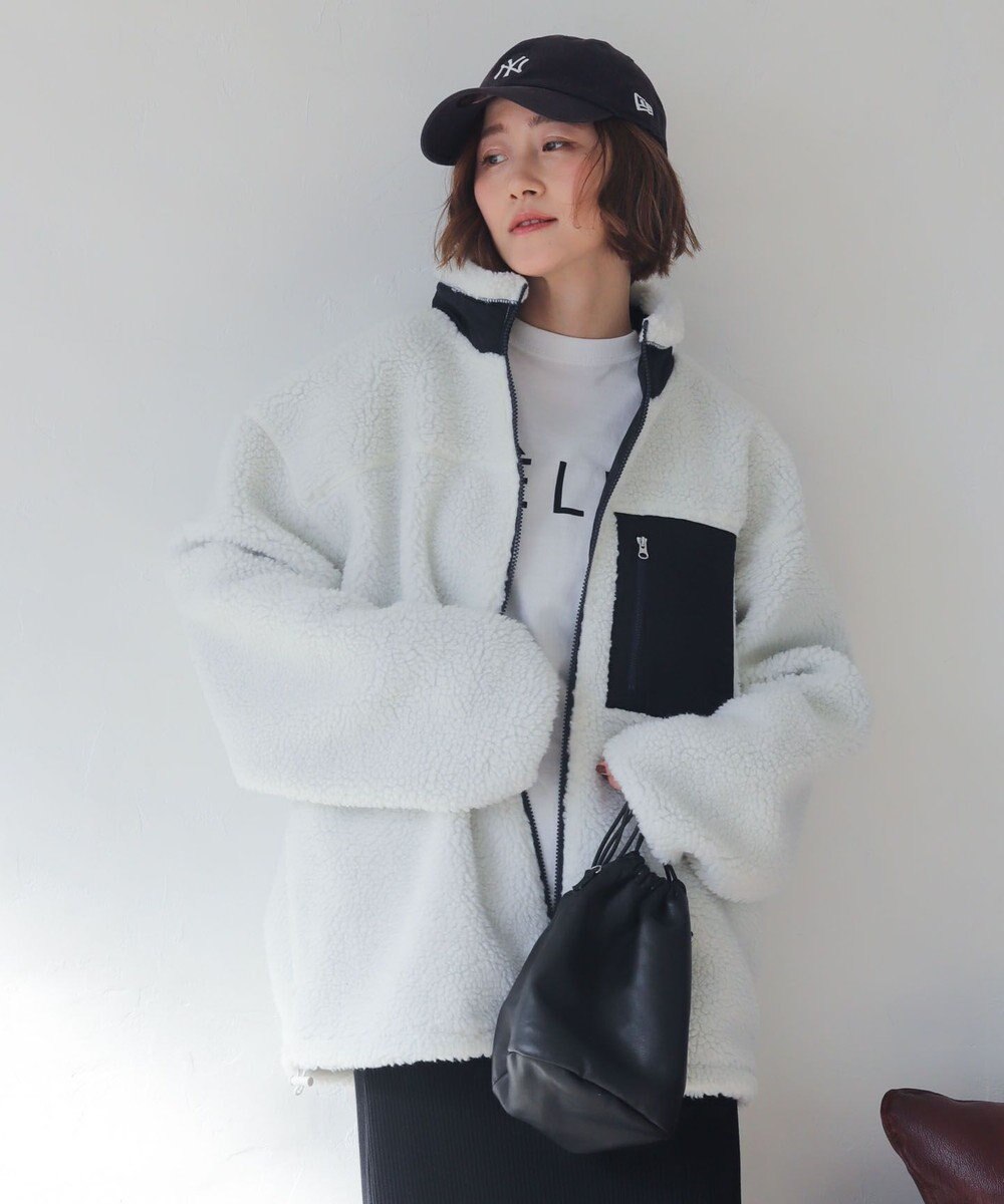 WEGO 【2025年秋冬新作アイテム/ユニセックス着用ITEM/SMLサイズ展開】ボアブルゾン 