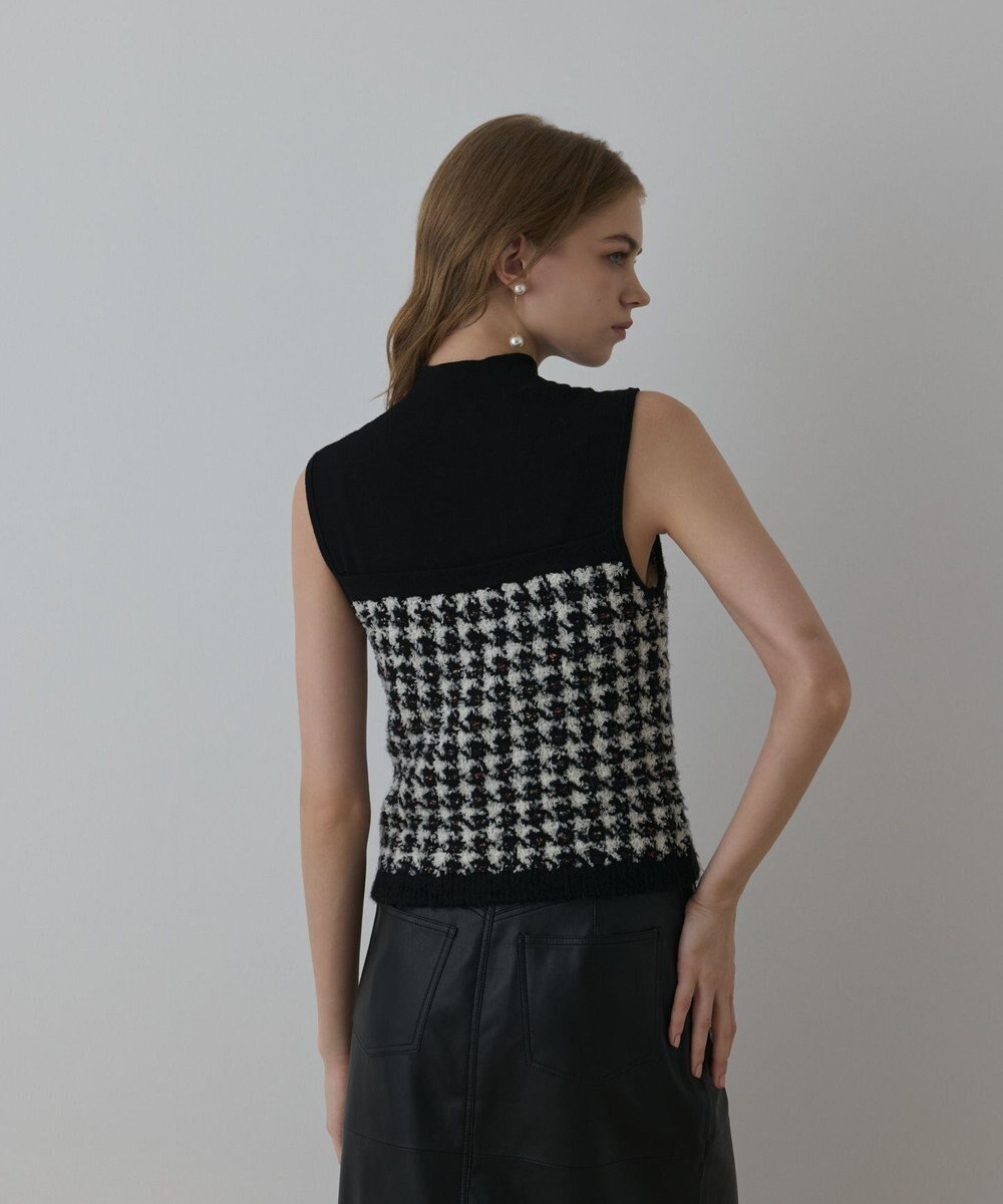 GRACE CONTINENTAL ツイードベアニットトップ 