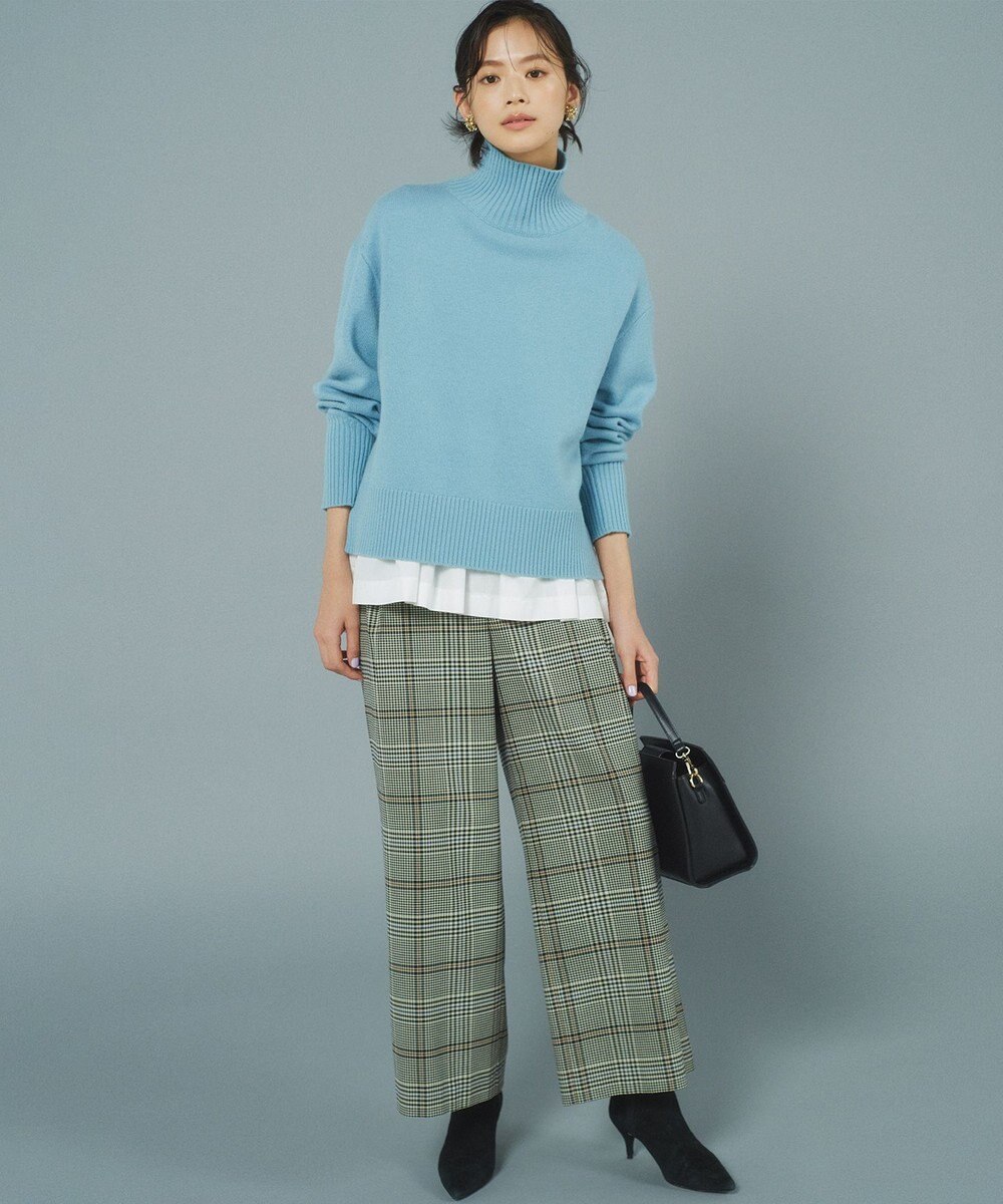 組曲 T/Rツイルストレッチ ワイドパンツ 