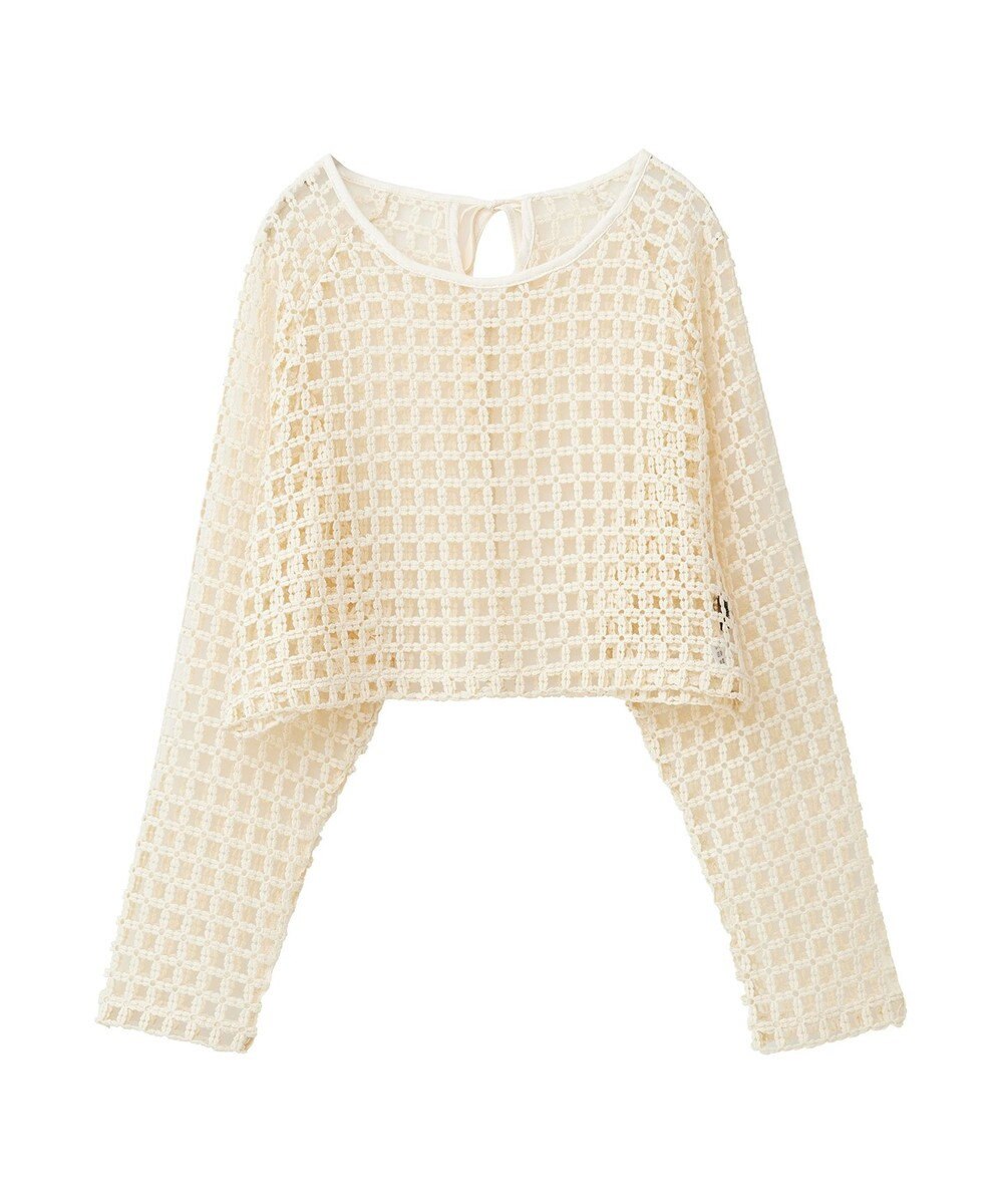 Green Parks ・ＳＵＧＡＲ　ＳＰＯＯＮ　フラワーメッシュプルオーバー 