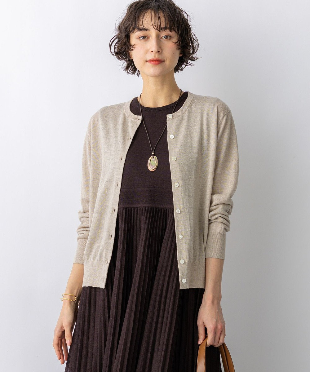 23区 【先行予約】ピュアリネンハイゲージ カーディガン 