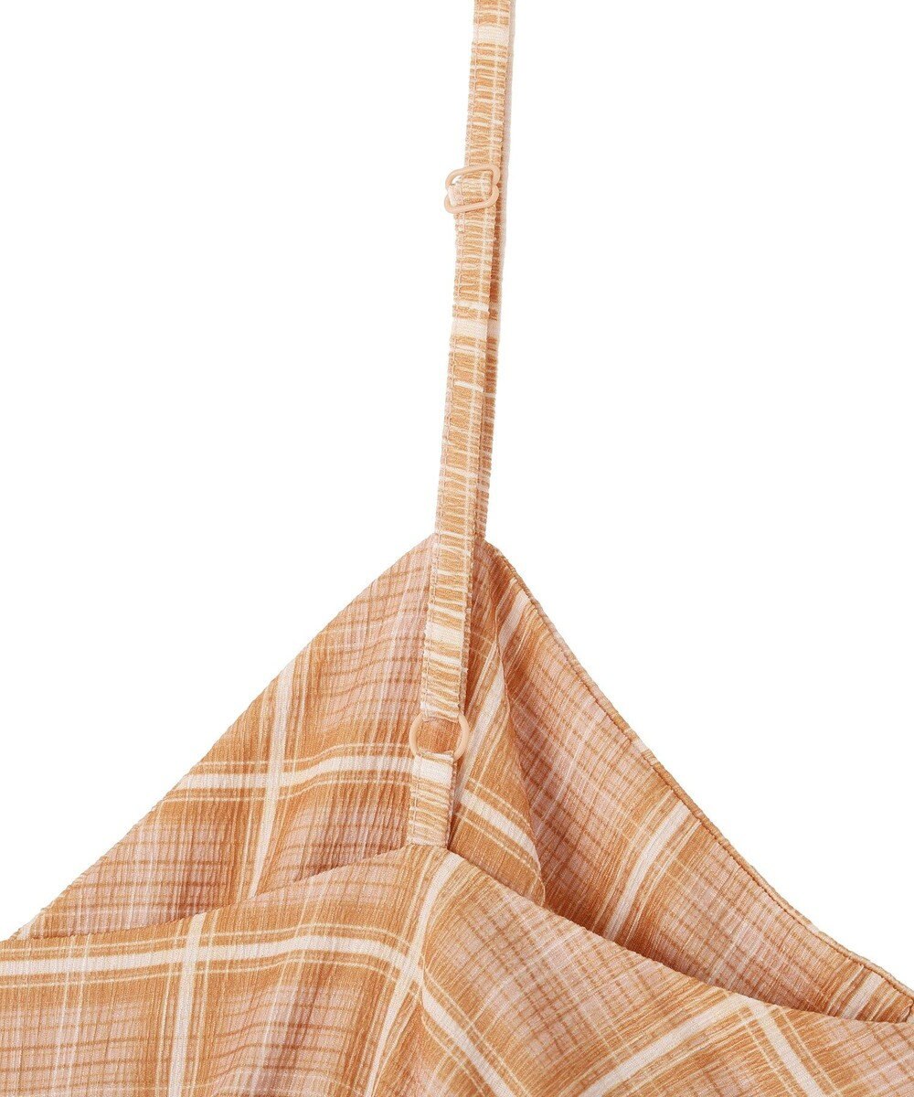 Green Parks ペプラムチェックキャミワンピース 