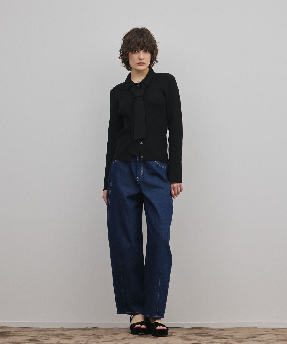 GRACE CONTINENTAL リブシャツニットトップ 